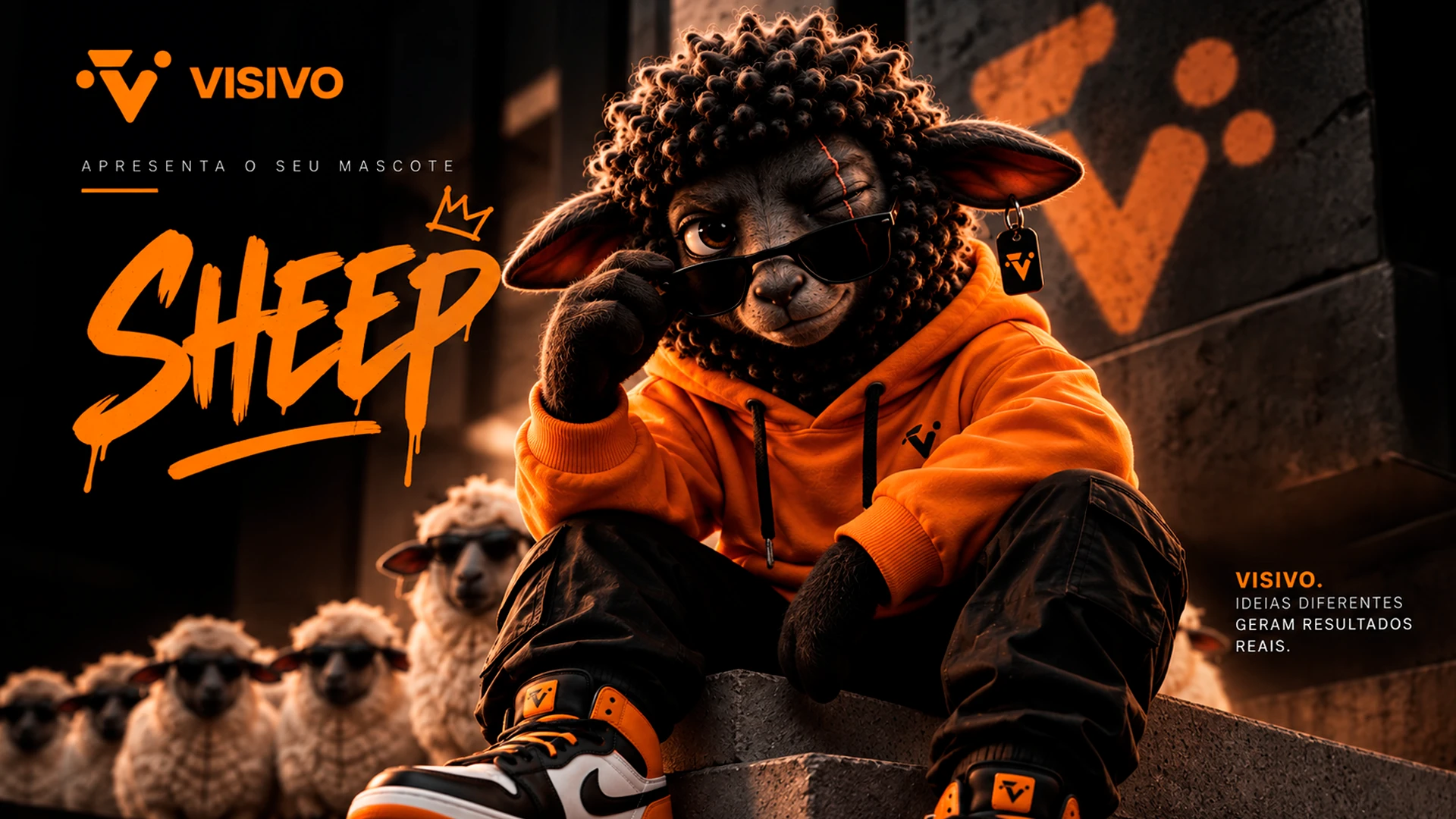 Peça de apresentação do Sheep: Visivo apresenta o seu mascote